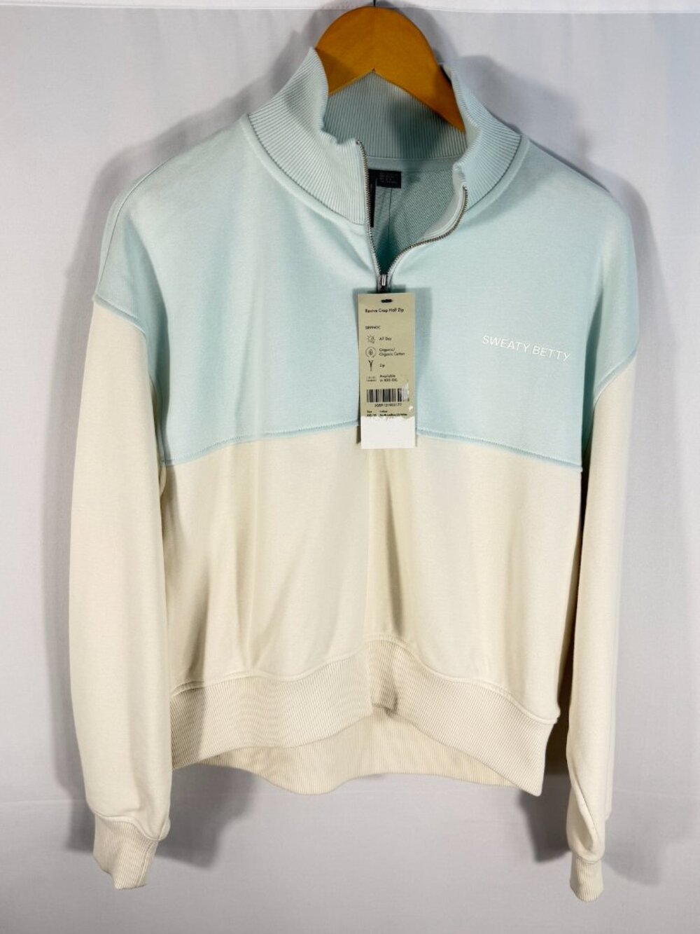 Sweaty Betty Cropped Half-Zip Jacket XXS/XS NWT Athletic Pullover